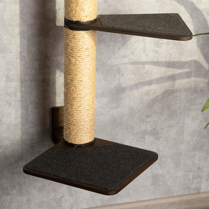 Modern Cat Tree with Cozy Bed and Stylish Shelves - Perfect for play and relaxation