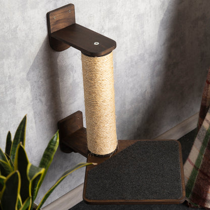 Scratching post with removable shelf for the perfect pet