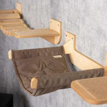 cat hammock, cat bridge, cat wall shelves, color clear