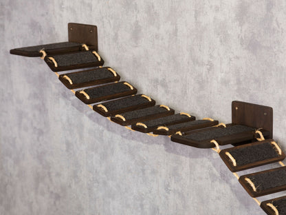 cat wall shelves, pet steps, cat climbing wall, ladder shelf, cat bridge
