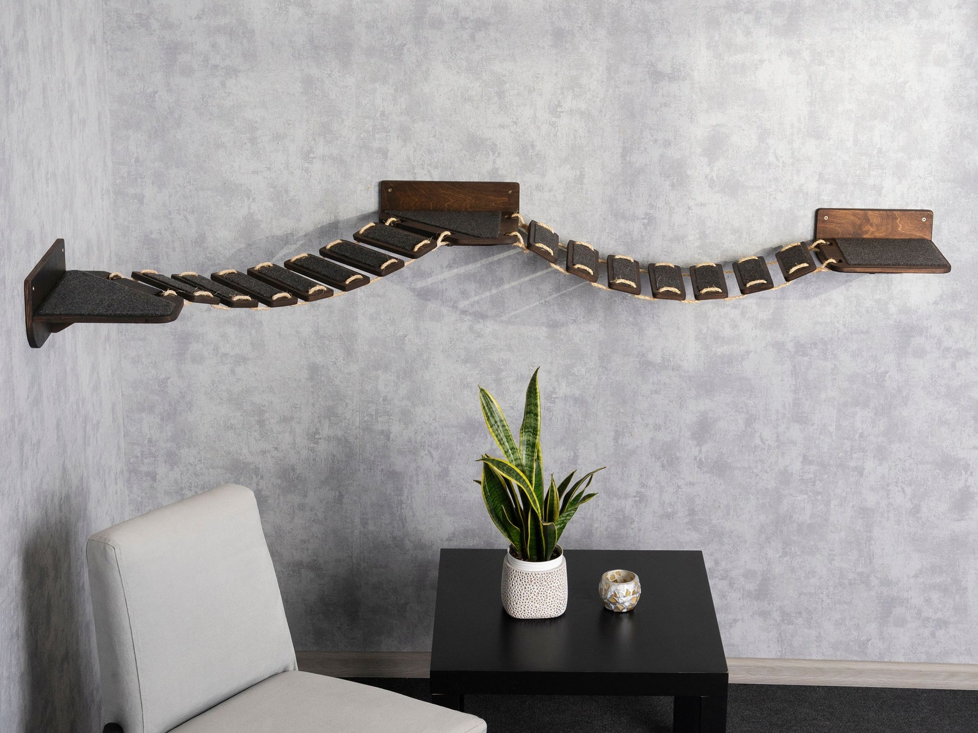 modern cat furniture, cat bridge, cat shelves, cat steps for wall, ladder shelf