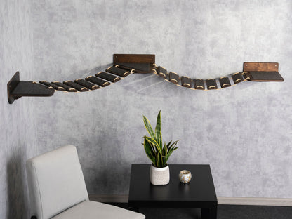 modern cat furniture, cat bridge, cat shelves, cat steps for wall, ladder shelf
