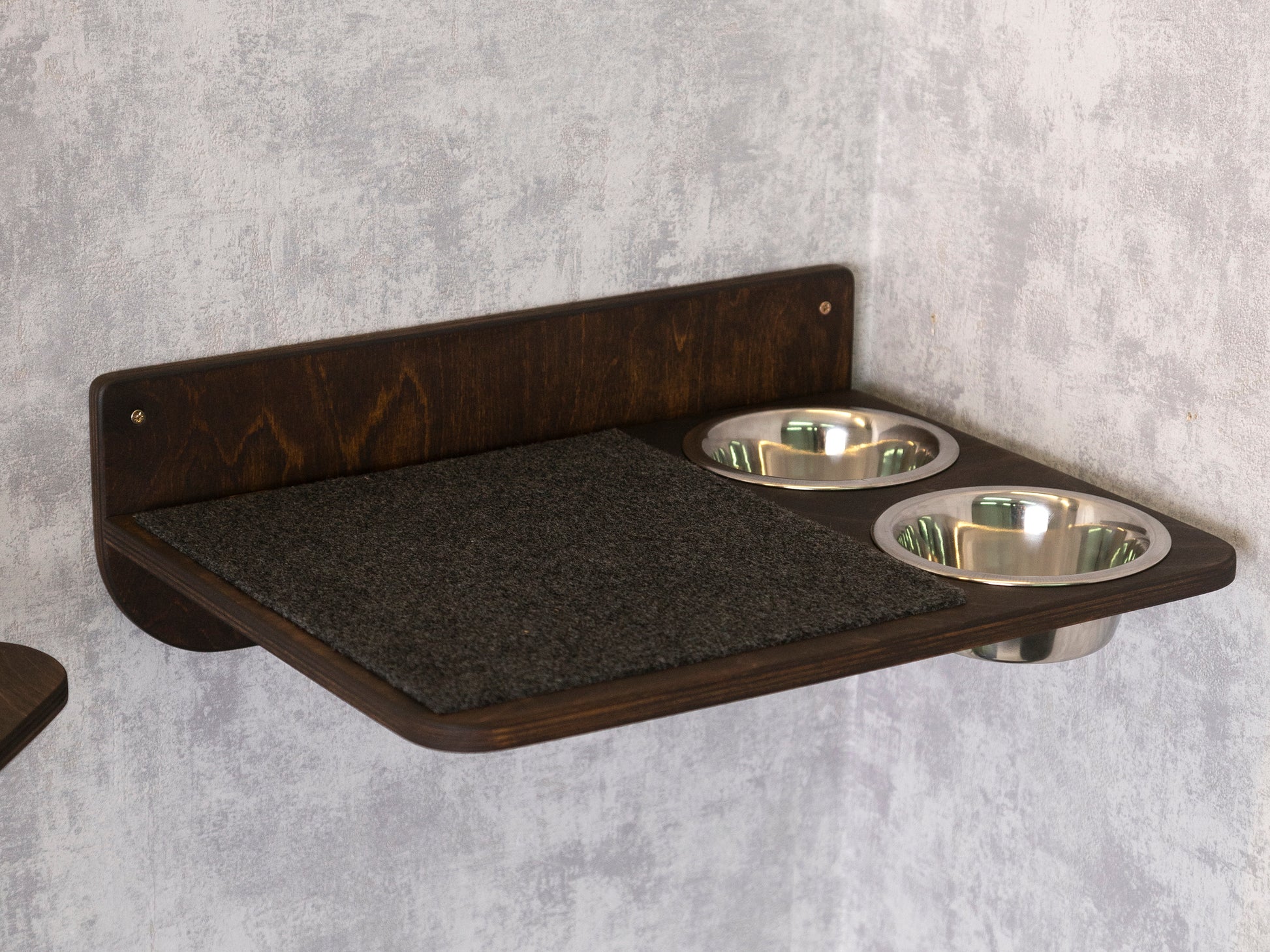 cat feeder, cat slow feeder, slow feeder cat bowl, color wenge, right bowl