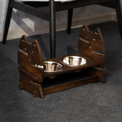slow feeder cat bowl, color wenge