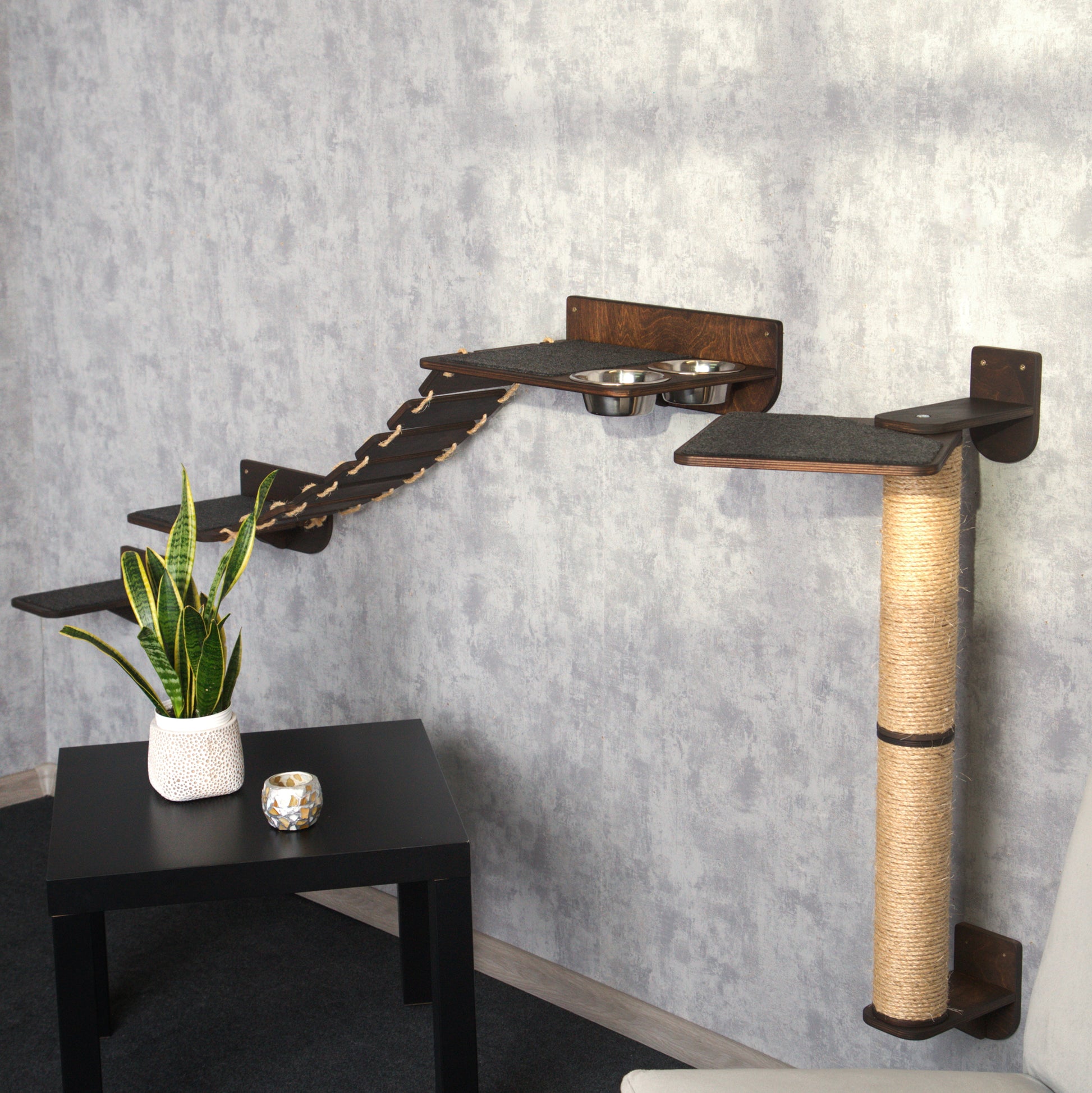 cat tree for large cat, slow feeder cat bowl, cat wall shelf, pet stairs for cats, cat bridge