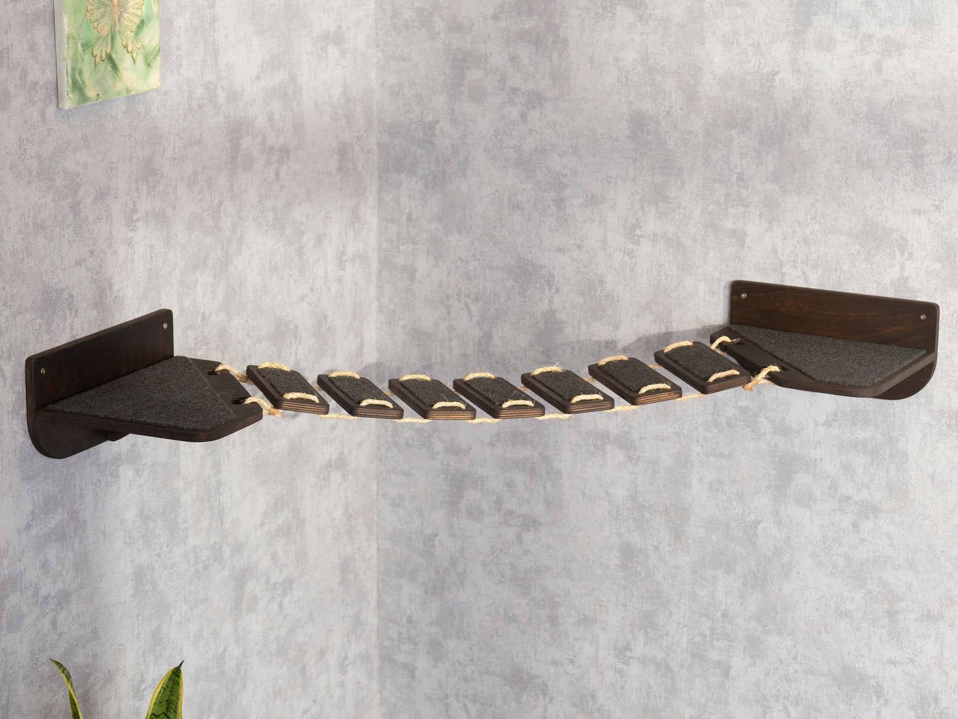 modern cat furniture, cat bridge, wall shelves