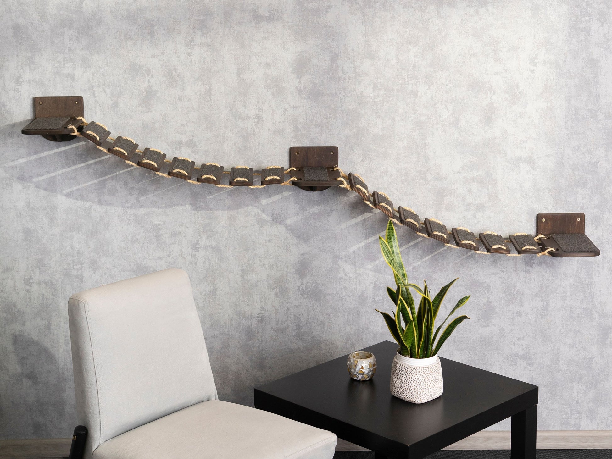 cat tower - cat bridge, cat wall shelves, cat climbing wall