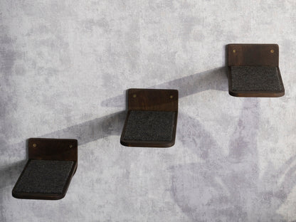wall shelves, color wenge, pet stairs, cat perch