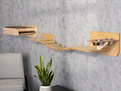 Einzigartige Kombination aus Katzenbett und Brücke: Bieten Sie Ihrer Katze einen bequemen Platz zum Ausruhen und Spielen