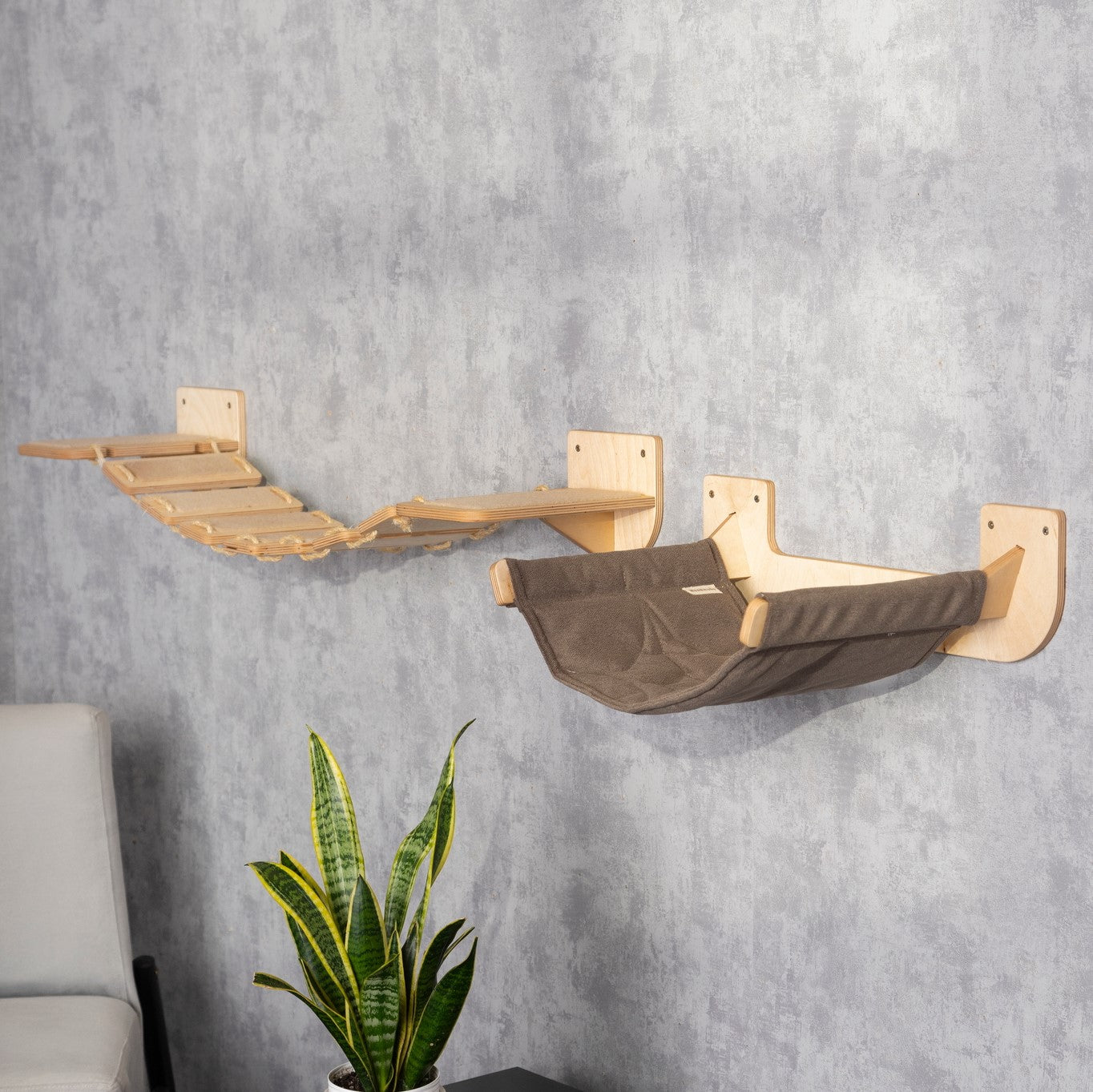 cat hammock, cat bridge, floating shelf