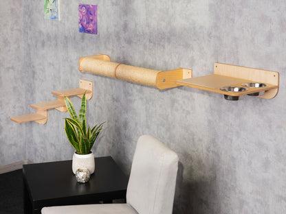 cat climbing wall, best cat scratching post, cat slow feeder, pet steps, color clear